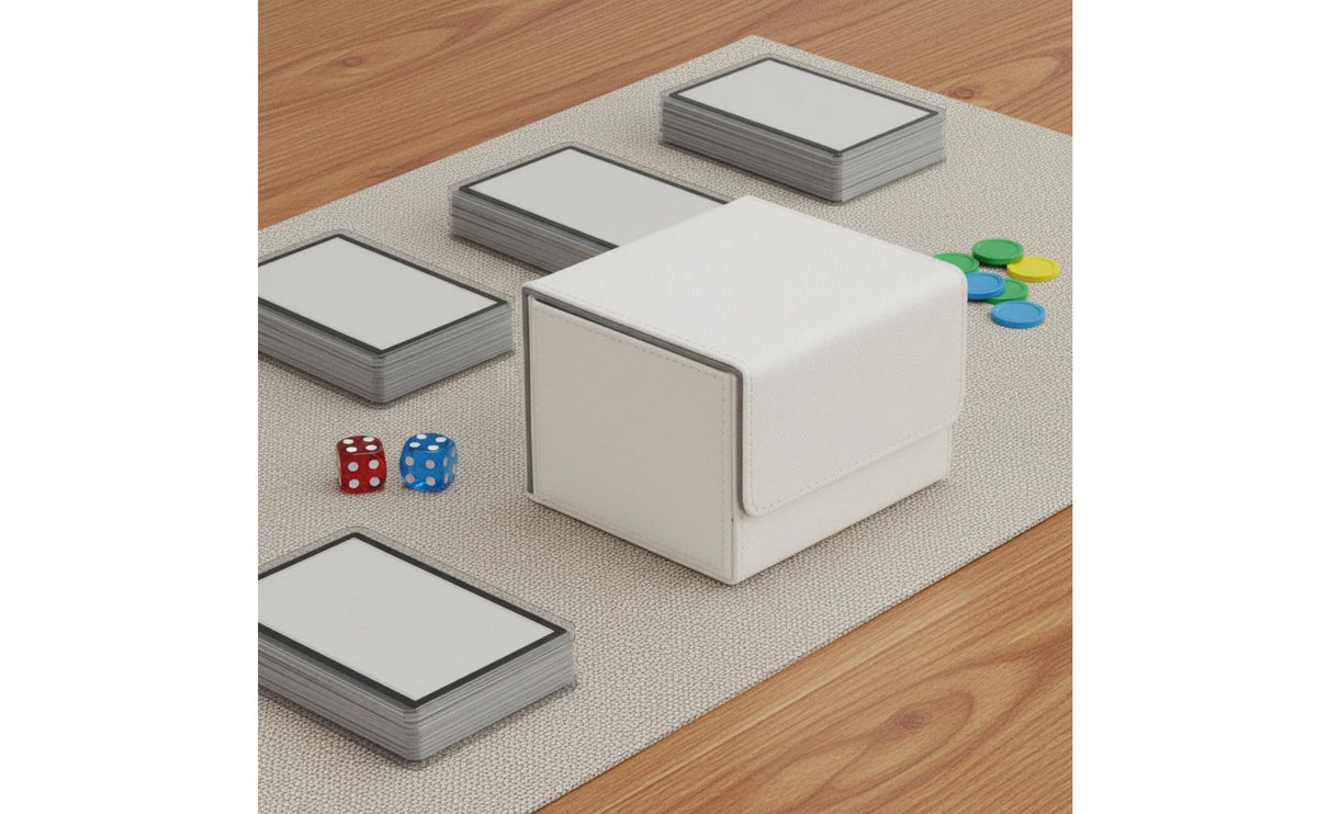 PU Leather Deck Box Soft Interior Lining Trading Card Storage Box Trading Card Case Includes 2 Dividers Gaming Accessory