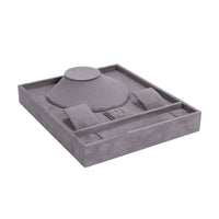 Jewelry Tray with Bust Suede-Like Necklace Organizer Pad Multi-Functional