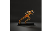 Runner Figurine Translucent Human Figurine Art Sculpture Amber-Gold Table Decor Modern for Runners, Office Desk, Bookshelf