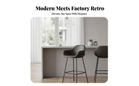 Retro Design Upholstered Metal Frame Stool factory design Bar Chair Nordic Inspired Seating Furniture Soft Padded Seat for Homeowners, Restaurant Owners, Adults, Cafe, Kitchen, Bistro, Lounge