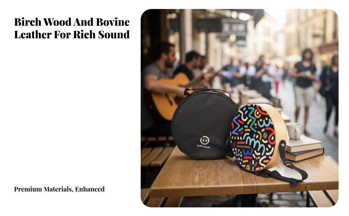 Two-Sided-Sided Playable Travel Cajon Lightweight Portable Cajon Drum Distinct Bass and Treble Tones for Live Performance, Band Practice