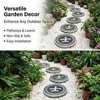 Large Stepping Stones, Concrete Steppers 44x44x5cm, Square Textured Garden Pavers, Weather-Resistant Patio Decor