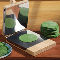 Handheld Batter Press Round Skins Wooden Batter Press Wooden Dumpling Skin Maker Natural Wood Cooking Tool Safe Handling