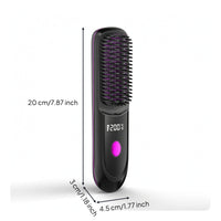 Cordless Straightening Comb Rechargeable Straightener Comb Portable Hair Straightening Brush Compact for Travelers