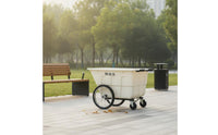 Duty Garbage trash Cart Easy to Maneuver 400L Wheeled Trash Can Ergonomic Handle Waste Cart