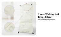 Headrest Area Ice Silk Stroller Cushion Fitted Contoured Seat Liner Paw-Print Motif Cooling Seat Insert Woven Texture