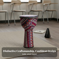 Djembe Drum Tuning Percussion Instrument Portable for Beginners, Musicians, in-Person Performances, Street Performance, Home Decoration