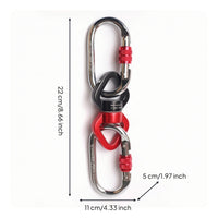 Anti-Twist Rotating Connector with Carabiners Locking Hanging Connector Heavy-Duty Hardware Compact for Aerialists, Yogis, Home Studio