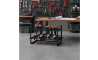 Three Tier Tool Holder Metal Storage Rack Powder Coated for Workshop