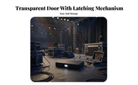 Rack-Mountable Wheeled Equipment Case Reinforced Corners Wheeled Sound System Cabinet Heavy-Duty Safeguarding Container Secure Latch for Audio Engineers, Event Technicians, Musicians, Live Performances, Concert Venues, on Location, Theaters