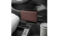 Multifunctional Hanging Car Garbage Can Easy to Clean Hanging Car Trash Can Large Capacity Leather Vehicle Garbage Bin for Commuters