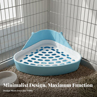Small Pet Toilet Spill-Resistant Bunny Potty Easy to Clean Chinchilla Toilet
