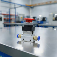 Aluminum Alloy Dome Push Button Valve Compact Button Type Pneumatic Valve Momentary Air for Machinists