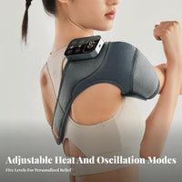 2 Pieces Heating Function Electric Knee Massager Infrared Heat Heated Vibrating Joint Wrap Adjustable Intensity Personal Care Appliance Ergonomic Design for Seniors, Middle-Aged Adults, Athletes, Home, Relaxation, Office, Travel