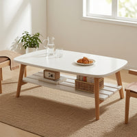 Foldable Coffee Table Space-Saving Folding Coffee Table Solid Wood Furniture for Living Room, Small Apartments