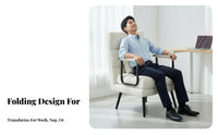 Foldable Not on Ice Rest Lounger 2-in-1 Design Pull-out Chair Bed Space-Saving Multipurpose Furniture Easy Conversion for Guests, Students, Hospital Visitors, Rest Ping, Small Areas, Guest Room, Bedroom