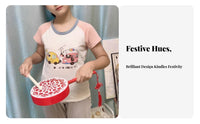 Handled Fan Drum Develops Rhythm & Creativity Dance Prop Easy to Play for Home
