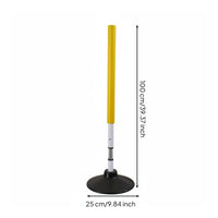 Tumbler Training Pole Foam Padded Weighted Base Agility Pole Indoor Outdoor Use Agility Training Poles for Athletes, Coaches, Basketball Court, Gym