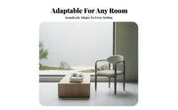 Scalloped rear Chair Light Luxury aesthetic Upholstered Seat Modern Design Floor Protectors for Adults, Homeowners