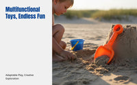 Kids Beach Sand Shovel Set, Watering Can, Sand Sieve, Small Size, Bath and Water Play, Random Color