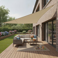 Tear-Resistant Triangle Shade Sail Waterproof Triangular Shade Sail Blocking Canopy Cover Heavy Duty for Backyard, Garden, Deck