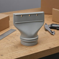 Flat-Mouth Exhaust Duct Connector Raised Rib Air Conditioning Exhaust Vent Adapter Material Air Conditioning Duct Adapter