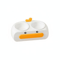 Easy to Clean Cute Duck Pet Feeder Safe & Odorless Double Pet Bowl Detachable Design Raised Food and Water Bowls Non-Slip for Cats