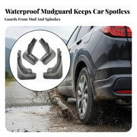 4 Pieces Car Mud Guard Set Wear Resistant Mud Flaps Vehicle Spray Guards Sturdy-Duty Front and Rear Spray Guards Pre-Drilled