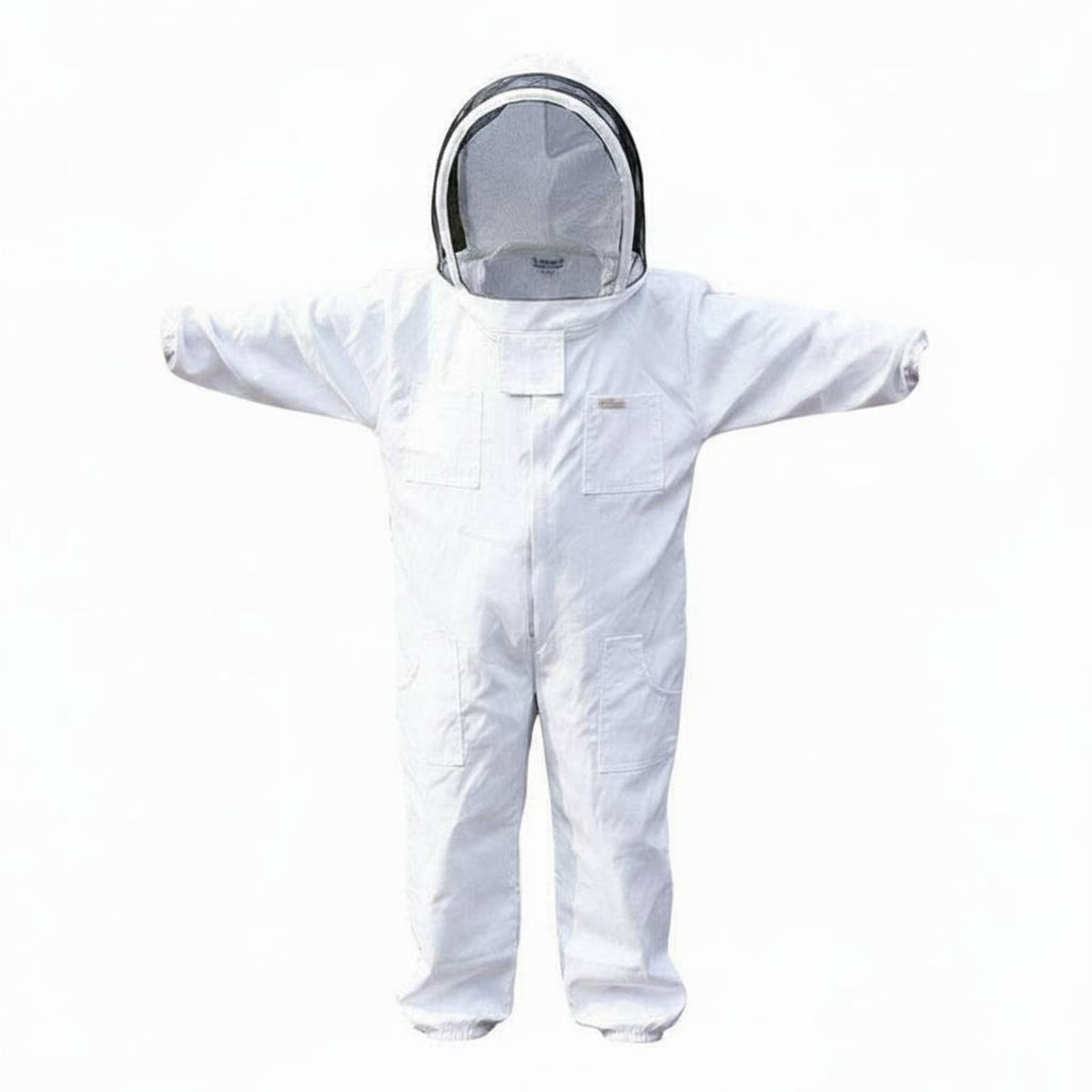 Overall Garment Full-Body Suit with Hood Elastic Bee Suit with Head Netting for Children, Young People, Backyard Hives, Farms