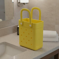 Breathable DIY Charm Bag Long-Lasting Holey Tote Bag Sturdy Perforated Charm Purse Easy to Clean for Children, Women, Travel, Pool, Bathroom