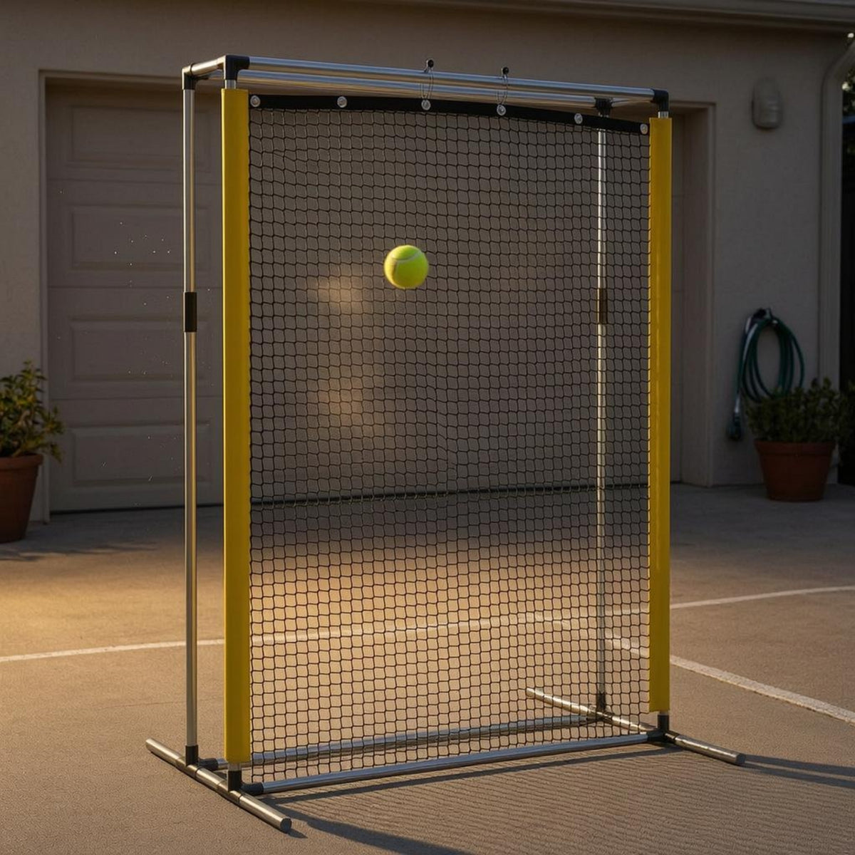 Tennis Rebound Net Stable Base Tennis Rebounder Rebound Training Net Metal Frame