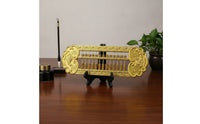 Abacus with Display Stand Gold-Colored Decorative Abacus Engraved Desk Decor for Office