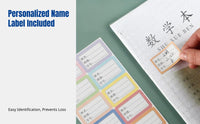 Waterproof Transparent Notebook Cover with Name Label for Schoolwork