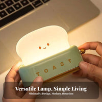 Breakfast Appliance Lamp Night Cute Toast Lamp Dimmable Bread for Students, Infants, Bedside, Desk, Nursery