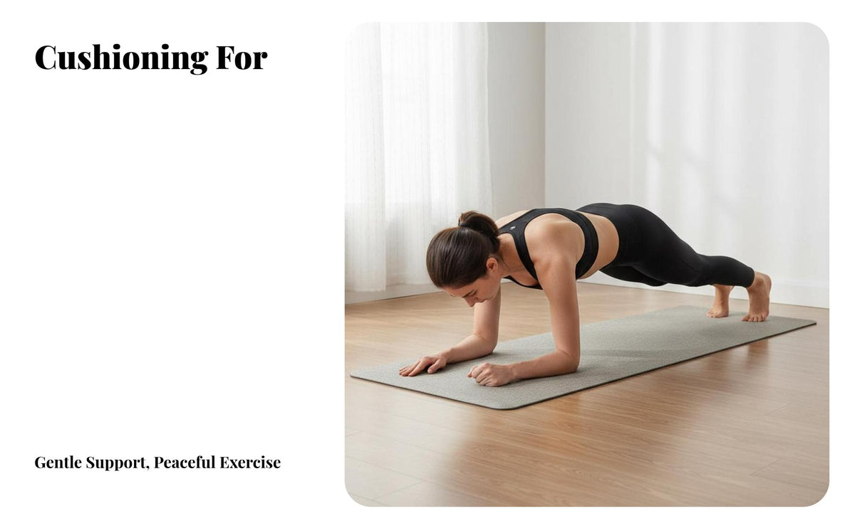 Exercise Mat Scratch Resistant linen Exercise Mat Shock Absorption Fitness Equipment for Women, Professionals, Gym, Home