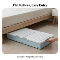 Wheeled slimline container No Assembly Required Rolling Storage Drawer Stackable