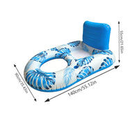 Inflatable Floating Lounge Cooling Mesh Pool Lounger Sun Tanning Inflatable Adult Size Water Suspended Lounger Quick-Drying