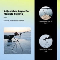 Foldable Metal Fishing Rod Rack, Portable Ice Stand