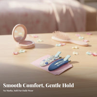 No-Wrinkle Hair Barrette Cute Design Wrinkle Less Hair Barrette Snap Barrette Colorful Designs Secure Hold for Women