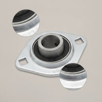 Triangular Flange Bearing Silver-Toned 3-Bolt Flange Bearing for Machinery