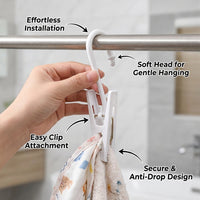 Bedroom and Closet Multi-Purpose Hooks with Secure Design, Heavy Duty S for Home Use, 6 Pieces Shape Hanging for Kitchen