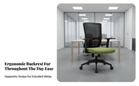 Lumbar Support Ergonomic Mesh Chair with Headrest Reclining Backrest High-Back Mesh Swivel Chair Wheeled Base Office Furniture Quiet Rolling Wheels for Remote Workers, Students, Gamers, Study Room, Computer Desk, Gaming Setup