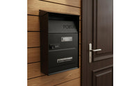 Wall-Mounted Mailbox Secure Lockable Mailbox Strong Postbox for Entryway
