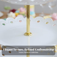 European Design Tiered Fruit Plate Stand Multipurpose Multi-Tier Dessert Stand Decorative for Birthday Party, Afternoon Tea, Wedding