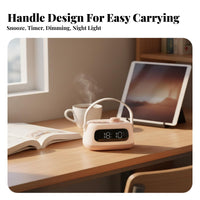 Adjustable Brightness Digital Alarm Clock Lamp Stepless Dimming Rechargeable Desk Clock Built-in Battery for Teens, Bedroom, Travel, Nursery
