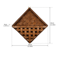 Geometric Wall Basket Brown Finish Wall Hanging Basket Easy to Hang