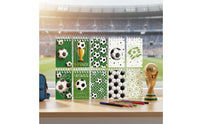 10 Pieces School Supply Soccer Mini Notebook Gift Idea Football Diary Classroom Reward for Students, Kids, Travel