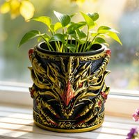 Decorative Dragon Planter Sculptural Dragon Sculpture Planter Functional Flowerpot Easy-to-Clean for Balcony