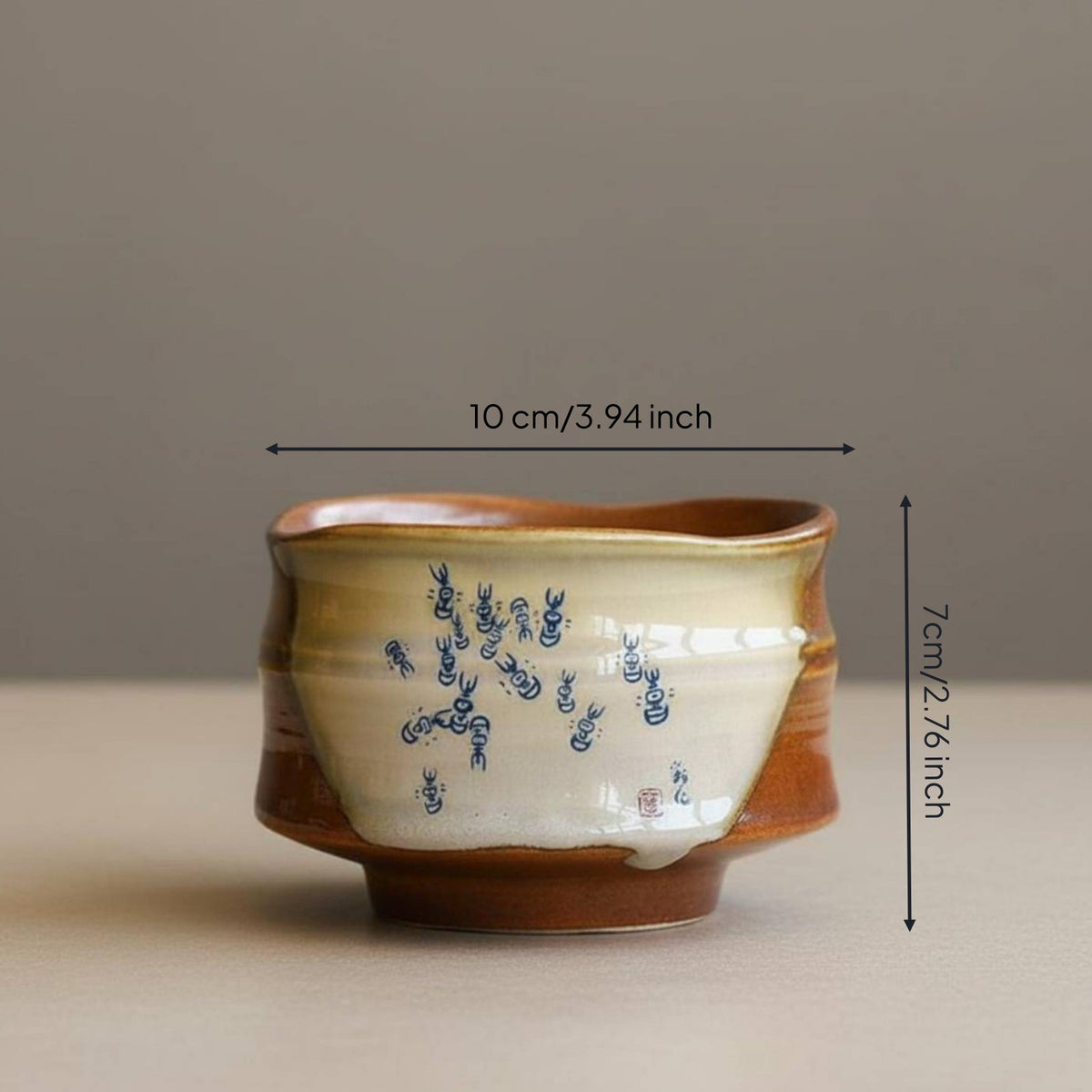 Coarse Pottery Bowl Versatile Use Handmade Tea Bowl Great Gift Tableware for Teaware Collectors