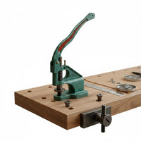 Multi Function Tabletop Grommet Press Desktop Mounted Eyelet Rivet Press All in Single Set Manual Snap Setter Heavy Duty for Crafters, Sewers, Leather Workers, Workshop, Sewing Room